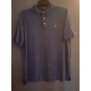 Polo Ralph Lauren Shirt Classic Fit Blue Solid Men’s Large Cotton Logo